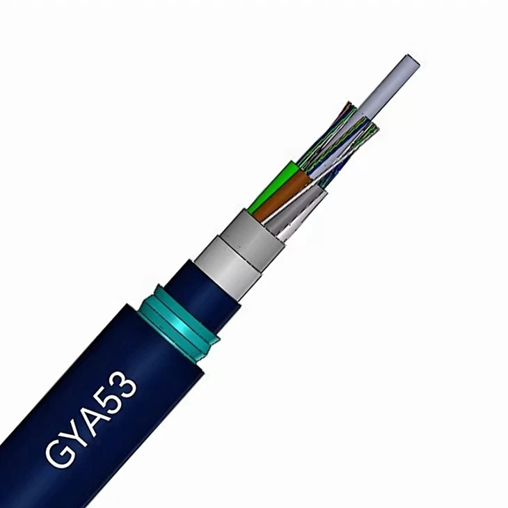 Direkte nedgravning fiberoptisk kabel flamme helt tør dobbelt beklædt til kommunikation
